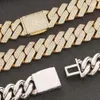 Высококачественные кубинские ювелирные изделия в стиле хип-хоп, 20 мм, стерлинговое серебро 925 пробы, Vvs, муассанит, бриллиант, ледяное кубинское звено, ожерелье-цепочка для мужчин
