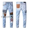 Heren jeans Distressed Motorcycle Biker Jean Rock Skinny Slim Ripped Hole Letter Kwaliteit Designer Broek Merk 9 kleuren Denim Maat 28-40 M4BH