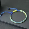 Braccialetti con ciondoli Semplice braccialetto intrecciato a mano con filo giallo blu Creativo fatto a mano Ucraina Corda per uomo Donna Bracciale gioielli259Q