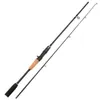 Baitcasting filature voyage carbone 2 sections cannes à pêche poids de coulée 825g puissance ultraléger leurre truite Mini pôle 240127