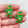 Charms 10pcs Kawaii Cartoon Animals Enamel Metal Turtle Wisends do biżuterii