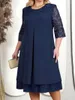 Plus Size Dresses Summer Dress 2024 Elegant Embroidery Chiffon Prom Formal Party For Chubby Women Loose Ladies Church