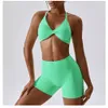 Lu Align Lemon Sport Outfits Women Clothes Sexy Gym Running Fitness Suits Female Quick Dry Sport Shorts Beauty Back Sport Bras Set LL Lu Jogger