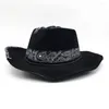 Casquette de Cowboy Punk noire unisexe pour adultes, fournitures de fête, chapeau de crâne conique, accessoires de carnaval d'halloween