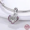 Pärlor oändlighet älskar mamma hjärta mamma dangle fit charm armband plata de ley sier original smycken