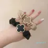 Huvudbonad hårtillbehör Lucky Ruffle Elastic Haiand Scrunchie Casual Women Solid Color Rubber Strings Hårkläder Fashion Hårtillbehör