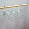 Hängare Magic Pants Space Saving Closet Hanger 5 Lager Multi Functional Trouser Rack Garderob Organiser Rack för halsdukar Band