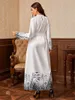 Etnische Kleding Ramadan Vestido Longo Abaya Dubai Turkije Islam Pakistan Moslim Lange Jurk Abaya Voor Vrouwen Kaftan Gewaad Femme Musulmane