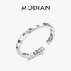 Rings Rings Modian 925 Sterling Silver Vintage Hollow Stars Depting Finger Classic Retro Admable Ring for Women Fine Jewelry Gifts