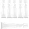 Garrafas de armazenamento 6 peças 5/10ml mini transparente macio vazio lábios bálsamo tubos portáteis recipientes de brilho de viagem diy ferramentas de embalagem de maquiagem para mulheres/meninas
