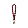 Bracelet porte-clés en coton tressé porte-clés fait à la main Boho poignet lanière Rame bijoux Fob rétro femmes cadeau noël goutte Delive Dhnsk