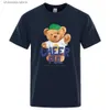 T-shirts pour hommes Joyeux Teddy Bear Boy Aujourd'hui est votre jour T-shirts Hommes Mode Tops surdimensionnés Dessin animé T-shirt d'été Mode Lâche Tee Vêtements T240202