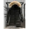 Designer feminino ganso canadense versão de comprimento médio puffer jaqueta feminina para baixo parkas inverno grosso casacos quentes à prova de vento streetwear