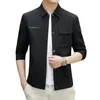 Men's Jackets 2024 Spring And Autumn Polo Collar Jacket Coat Youth Korean Casual Shirt