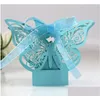 Present Wrap Gift Wrap 10/50/100st Butterfly Boxes Wholesale Candy Favors Packaging With Rands for Baby Shower Wedding Birthday Party DHQCM