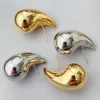 10PairsMinimalist Water Drop Stud Earrings For Women 18k Gold Plated Chic Exaggerate Teardrop Chunky Earrings Statement Jewelry 240127