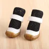 Vêtements de chien 2pcs / Set Chaussures d'été antidérapantes Sandales respirantes pour petites chaussettes pour animaux de compagnie Baskets Chiens Chiot Chat Bottes 2024