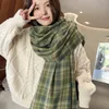 Imitation Cashmere Women Scarf Winter Preppy Style Vintage Plaid Scarve Pashmina Mujer Foulard Blanket Wrap Shawl Pareo