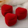 Sieradenzakjes 1/10PCS Hartvormige Ringdoos Rode Liefde Opslag Engagement Wedding Display Geschenken Houder Voor Minnaar