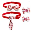 Vêtements pour chiens 1pcs Chat et couple Accessoires pour animaux de compagnie Valentine's Bow Tie Cupid Coiffe Fournitures