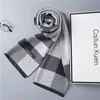 Classical MenS Winter Plaid Scarf Warm 100% Pure Wool Neck Scarves Soft Cashmere Scarves British Style Man Business Scarf 240201