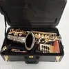 Dhl ups frete grátis saxofone alto saxofone alto eb tune tocando instrumentos musicais preto profissional com caso