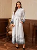 Etnische Kleding Ramadan Vestido Longo Abaya Dubai Turkije Islam Pakistan Moslim Lange Jurk Abaya Voor Vrouwen Kaftan Gewaad Femme Musulmane