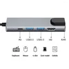 Typ Zu USB 3.0 HDMI-kompatibel 4K 30Hz RJ45 1000M Ethernet Lan PD 60W Für Macbook Pro Thunderbolt 3