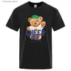 T-shirts pour hommes Joyeux Teddy Bear Boy Aujourd'hui est votre jour T-shirts Hommes Mode Tops surdimensionnés Dessin animé T-shirt d'été Mode Lâche Tee Vêtements T240202