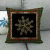 Pillow Festival Christmas Office Chair Simple Garland Sofa Snowman Cover Santa Claus Alphabet 2024 Xmas Home Decor 45x45 B0414