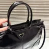 Alta qualidade preto branco sacola designer de couro grandes totes sacos para mulher compras bolsas de luxo alça sólida bolsa feminina bolsas de embreagem saco de férias