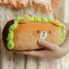 Pencil Bag Cute Large Capacity Storage School Supplies Kawaii Plush Hamburger Dog Case Student Stationery