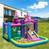 Babyjoy قابلة للنفخ Unicornthemed Bounce House 6in1 Kids Castle W 735W Blower 240127