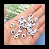 Jewelry Pouches 500Pc Circle Letter Beads 3.5x7mm Acrylic Single Alphabet White Round Bracelet Making