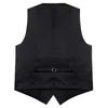 Men's Vests Suit Vest Set For Men Wedding Luxury Black Solid Dress V-neck Single Breasted Sleeveless Waistcoat Man Gift