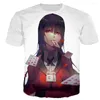 Homens camisetas 2024 Kakegurui Camisa Homens / Mulheres 3D Impresso Camisetas Casual Estilo Harajuku Camiseta Streetwear Tops Oversized