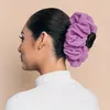 Ropa étnica Mujeres Hijabs Gasa Banda de goma flexible Anillo para el cabello del intestino grueso Color sólido simple Headwear Scrunchie