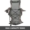 VEVOR Outdoor Folding Camp Chair Backrest With Footrest Portable Bed Nap Chair For Camping Fishing Foldable Beach Lounge Chair 240126