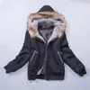 Taglia USA S-3XL Giacca di qualità aggiornata Donna Cappotto invernale primavera Felpa con cappuccio grande pelliccia di procione Abbigliamento donna # 3002 240119