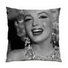 Pillow Female Star Portrait Case 45x45 Cover Bed Throw Covers Girl Polyester Linen Living Room Decor E1055