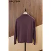 Loro Piano Herenpolo's Winter Kasjmier Wijnrode Trui Pullover OS6P