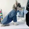 Vêtements de styliste pour animaux de compagnie, chemises en Denim pour animaux de compagnie, chat, chien, petit et moyen chien, Teddy poméranien Corgi 23, automne et hiver, nouveau