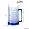 Mugs Freezer Ice Beer Mug Double Wall Gel Frosty Cup Drinking Glasses Wine G5AB