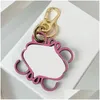 Colorf lederen ontwerper sleutelhanger Anagram dames luxe tas charme gouden sleutelhanger roestvrij staal herenmode sleutelhanger ring 8 Drop Deli