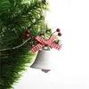 Party Supplies 1-4PCS Christmas Bell Red White Green Metal Jingle Bells Tree Hanging Pendant Ornament Decoration