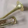 Heiße Verkaufsqualität B-Trompete B-Flachmessing versilbert professionelle Trompetenmusikinstrumente mit Ledertasche
