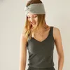 100% puro cashmere moda quente feminino malha bandana scrunchie 240127