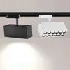 Spårlampor LED -spår Spotlight 12W 24W Track Light 2 Wire 3 Fas 4 Wire Rail Bodlight Klädbutik Tak Commercial Lighting Fixtures YQ240124