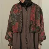 Płaszcze damskie okopy johanature kobiety vintage patchwork kolor parkas w kolorze pojedynczy guzik długim rękawie ciepłe 2024 Krótki styl chiński