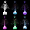 Bordslampor Färgglada LED -fiberoptiska nattlampor Flash Christmas Lamp Xmas Gift Home Decorations Holiday Ornaments